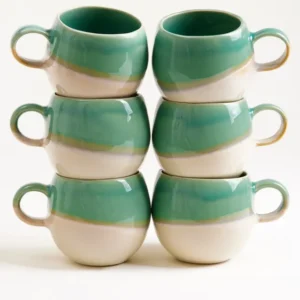 Bica Tasse groß hellgrün sand 6er-Set