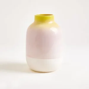 Nuno Vase M gesprenkelt gelb rosa