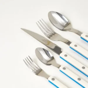 MaM x Sabre Paris Besteck 5er-Set off-white blau