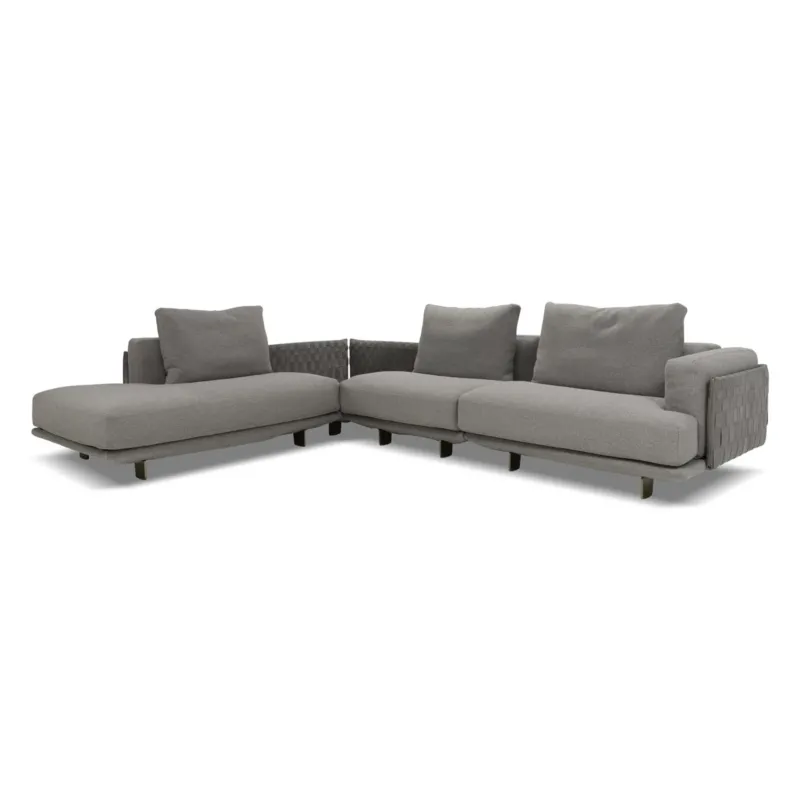 Campus 4-Piece Sectional Sofa with Terminal Armless Chair