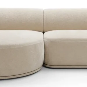 Modulares Ecksofa Bommo L-förmig linksseitig beige Chenille