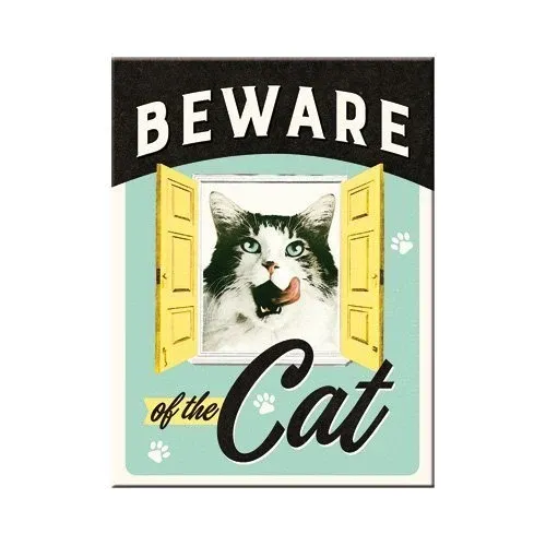 Nostalgic-Art Beware of the Cat, Magnet