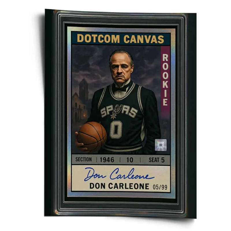 DOTCOMCANVAS Poster Don Carleone Basketball Card Pop Art Frontansicht