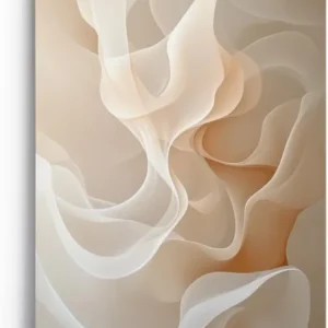 Paul Sinus 60x90cm Wandbild, Magische Harmonie in Fokusformen – Abstrakte Eleganz in sanften Beigetönen