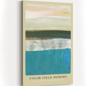 Paul Sinus Kunstdruck 40x60cm Color Field Memory Blau Türkis Fläche Abstrakt Ruhe Horizont