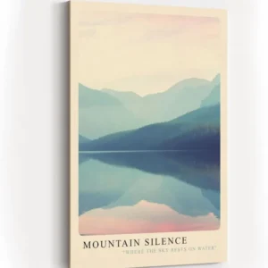Paul Sinus Kunstdruck 40x60cm Mountain Silence – Spiegelung und Stille im alpinen Morgenlicht