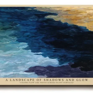 Paul Sinus Wandbild A Landscape of Shadows and Glow Abstract Flow of Light and Depth