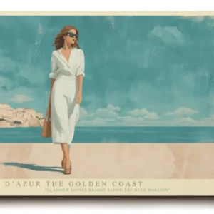 Paul Sinus Wandbild Côte d’Azur The Golden Coast – Sommerliche Eleganz und mediterranes Flair in harmonischen Farben