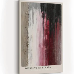 Paul Sinus Wandbild in 40x60cm Dissolve in Strata – Abstraktes Kunstwerk mit vertikalen Farbverläufen und grober Oberflächenstruktur