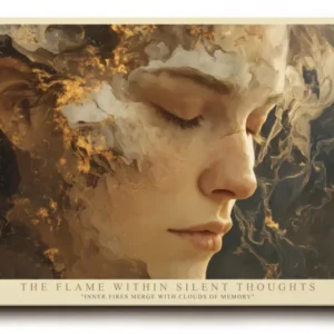 Paul Sinus Wandbild The Flame Within Silent Thoughts – Poetisches Porträt zwischen Emotion und Energie