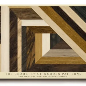 Paul Sinus Wandbild The Geometry of Wooden Patterns Natural Harmony in Lines and Angles