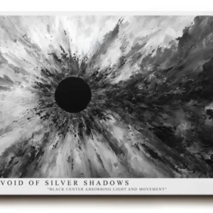 Paul Sinus Wandbild The Void of Silver Shadows Abstract Depth of Light and Darkness