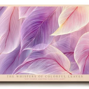Paul Sinus Wandbild The Whispers of Colorful Leaves Soft Light in Shades of Pink and Purple