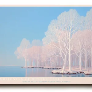 Paul Sinus Wandbild The Whiteness of Winter Trees sanfte Winterlandschaft in pastellfarbenem Licht mit stiller und poetischer Atmosphäre
