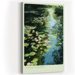 Paul Sinus Wandbild in 40x60cm Water Garden Seerosen und Wasserpflanzen im sonnigen Gartenteich
