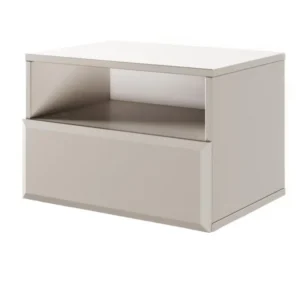 Hängender Nachttisch Chocolated mit Schublade und Fach, 54 cm, sandbeige