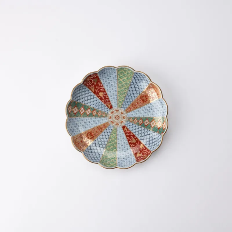 Rinkuro Kiln Old Imari Chrysanthemum Round Plate 6.2in - MUSUBI KILN - Quality Japanese Tableware and Gift