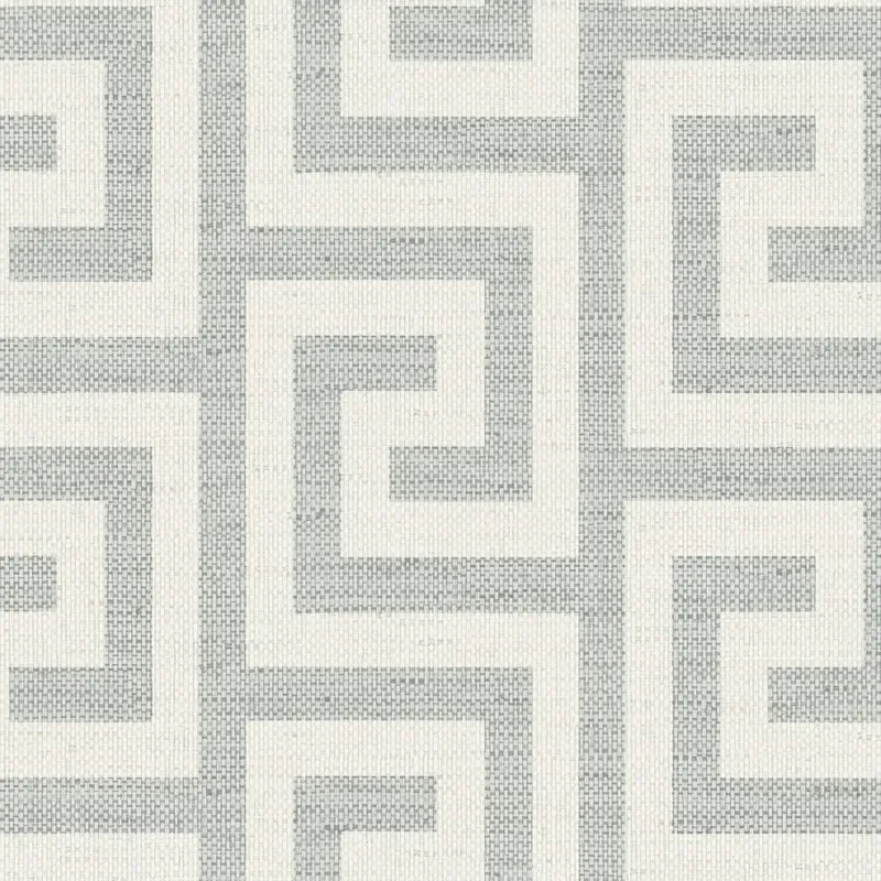 Coastal Haven Luna Retreat Greek Key Wallpaper
