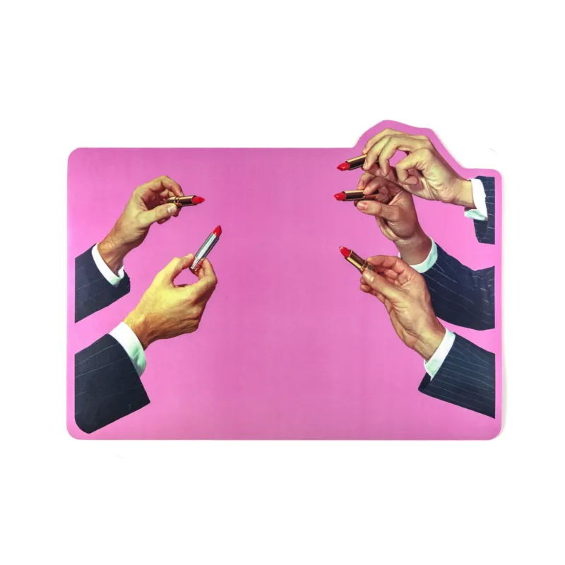 Toiletpaper Pink Lipstick Placemat (Set of 4)