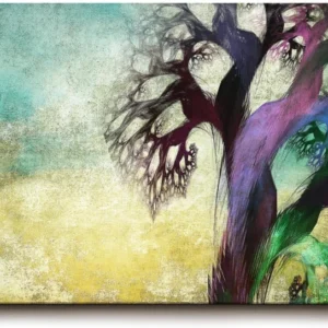 Sinus Art Wandbild 120x80cm Der mystische Baum mit farbigen Ästen wirkt magisch und faszinierend zugleich