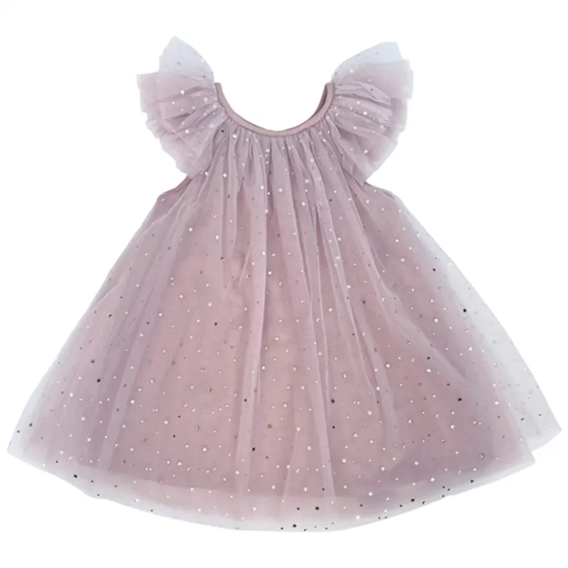 Dolly by Le Petit Tom Fairy Tulle Klänning Dusty Violet