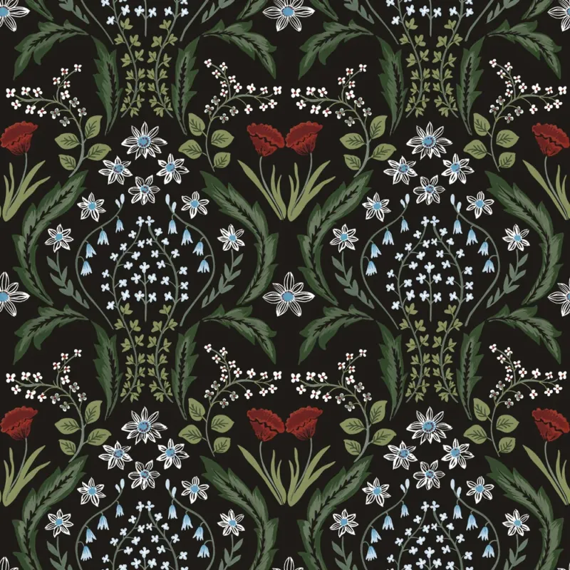 Scandi Floral Peel and Stick Wallpaper
