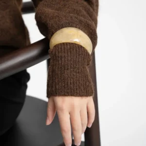 TILTIL Acrylic Roundy Bangle Honey Yellow - Things I Like Things I Love