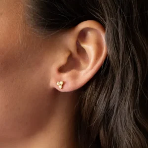 TILTIL SET OF 2 Earrings Zircon Stud Green - Things I Like Things I Love