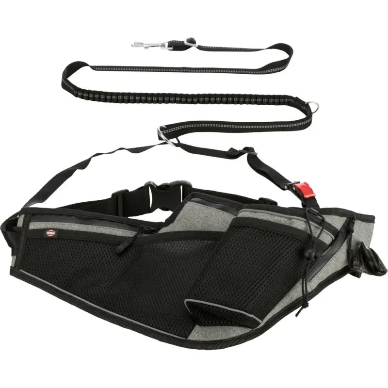 Joggingleine Hund mit Schnelllösefunktion – Gurt 70-130 cm, Leine 115-150 cm
