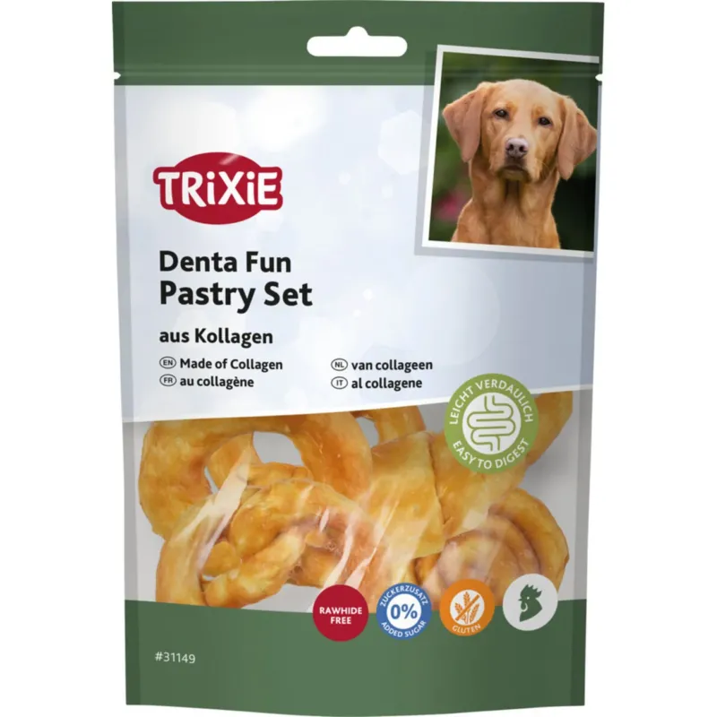 TRIXIE Pastry Set für Hunde – Köstlicher Snack mit Kollagen – 100 g