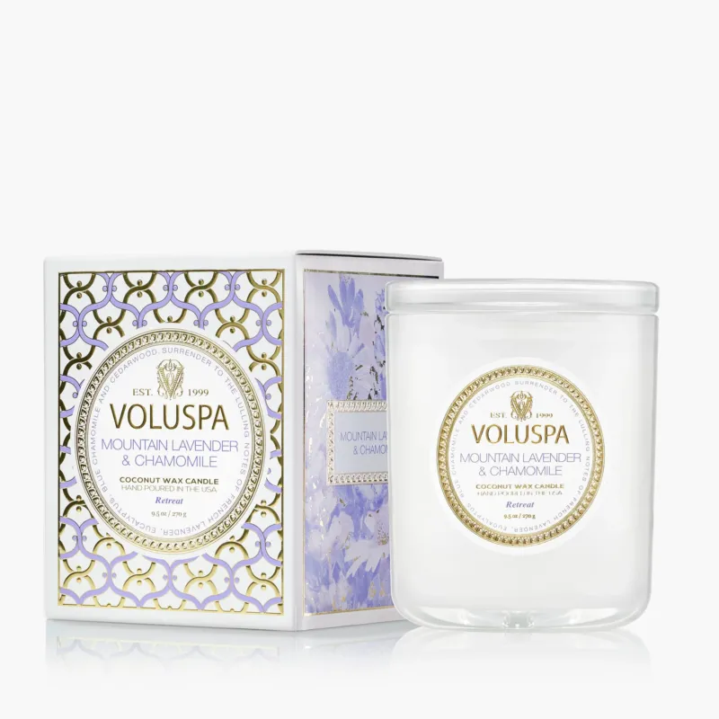 Voluspa Duftkerze Mountain Lavender & Chamomile | Classic Candle