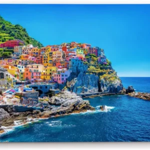 Paul Sinus Wandbild 120x80cm Cinque Terre italienischen Riviera Manarola Mittelmeer Küstendorf