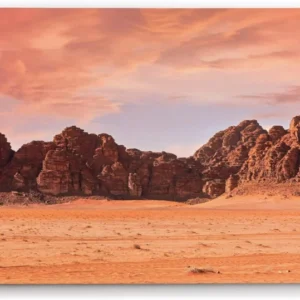 Paul Sinus Wandbild 120x80cm Wadi Rum Jordanien Wüstenlandschaft Berge Jebel Umm Ishrin