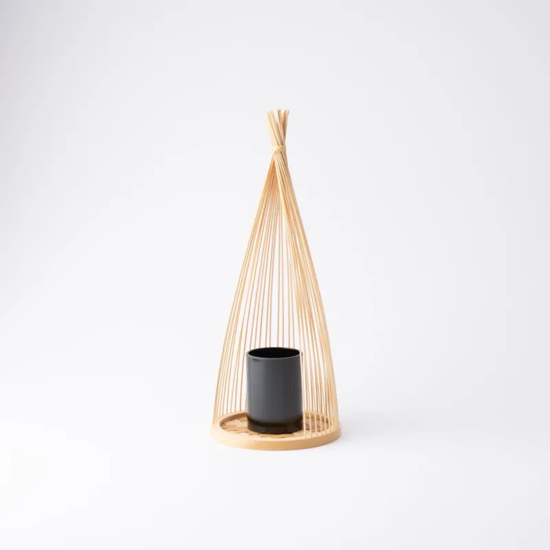 Yukinko Suruga Bamboo Basketry Japanese Flower Vase - MUSUBI KILN - Quality Japanese Tableware and Gift